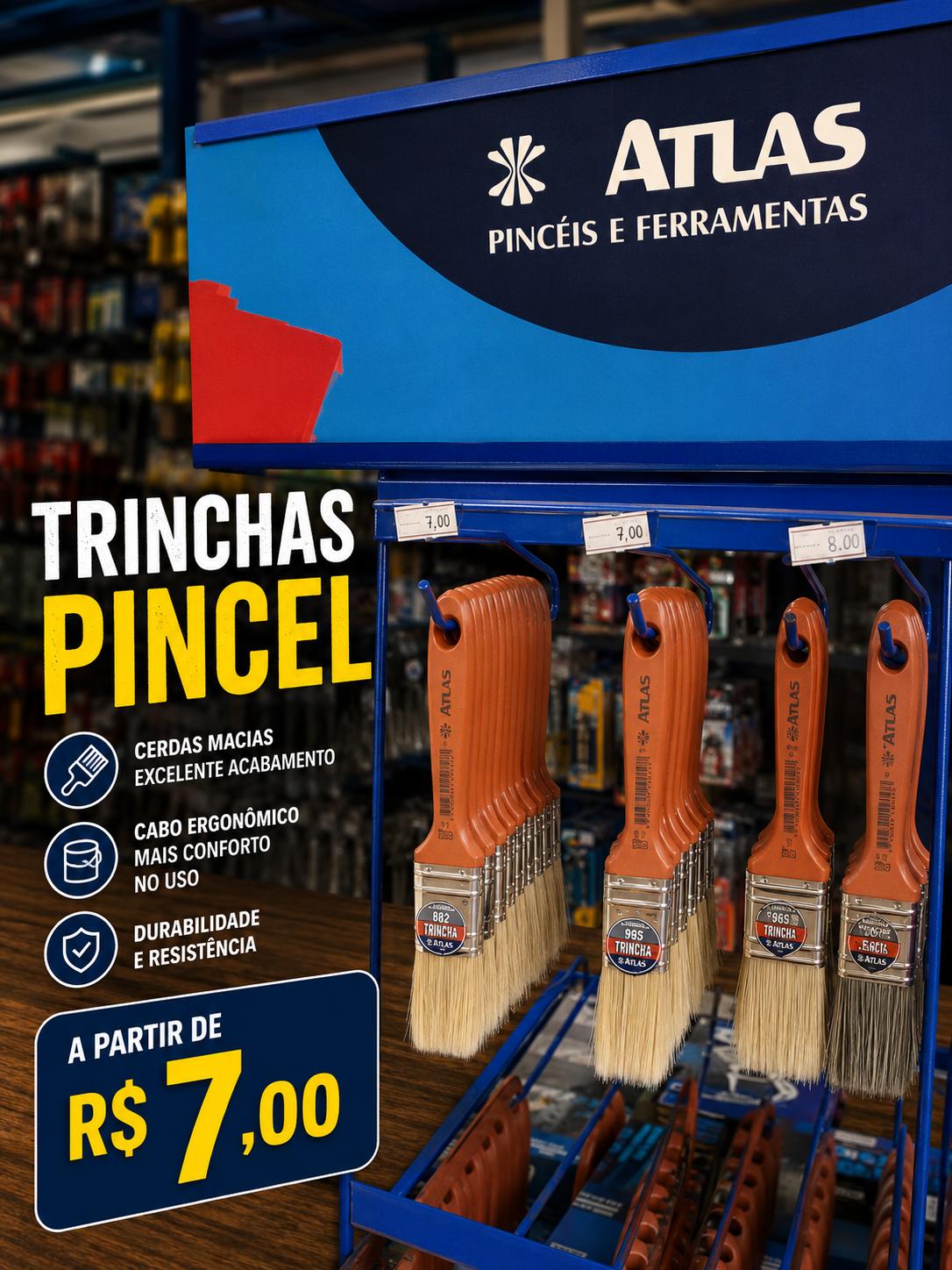Trinchas e Pincéis Atlas
