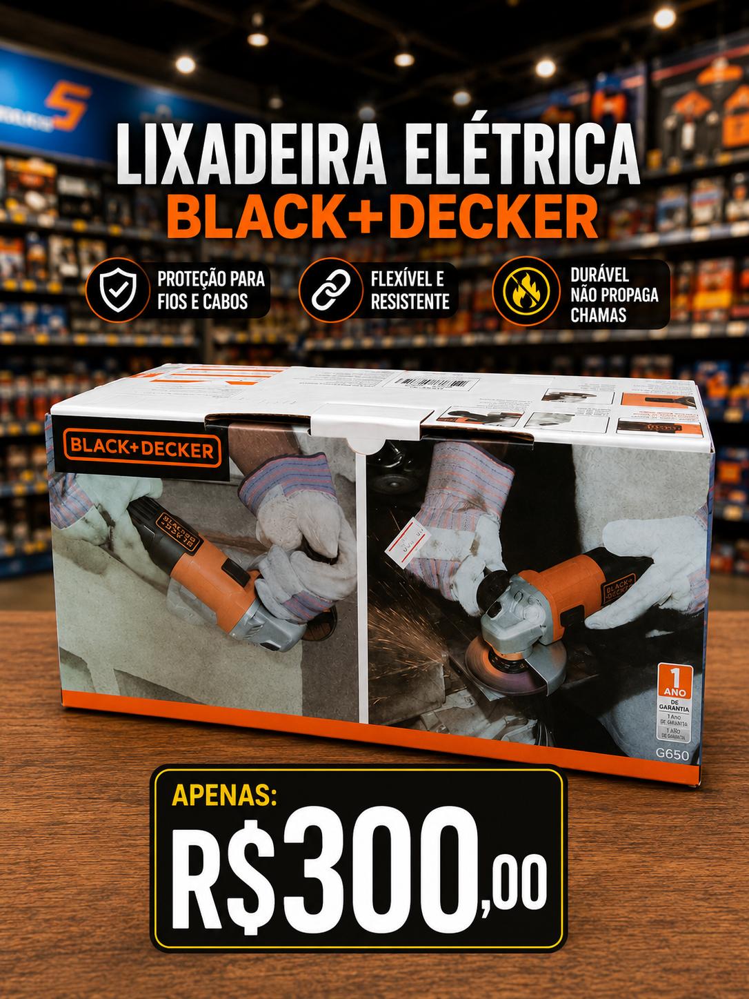 Lixadeira Elétrica Black+Decker G650