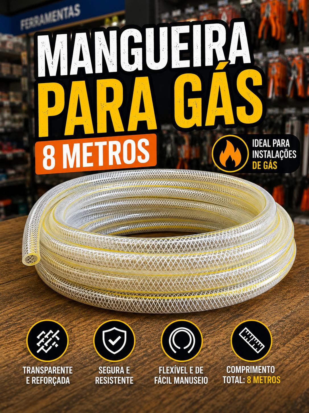 Mangueira para Gás 8m